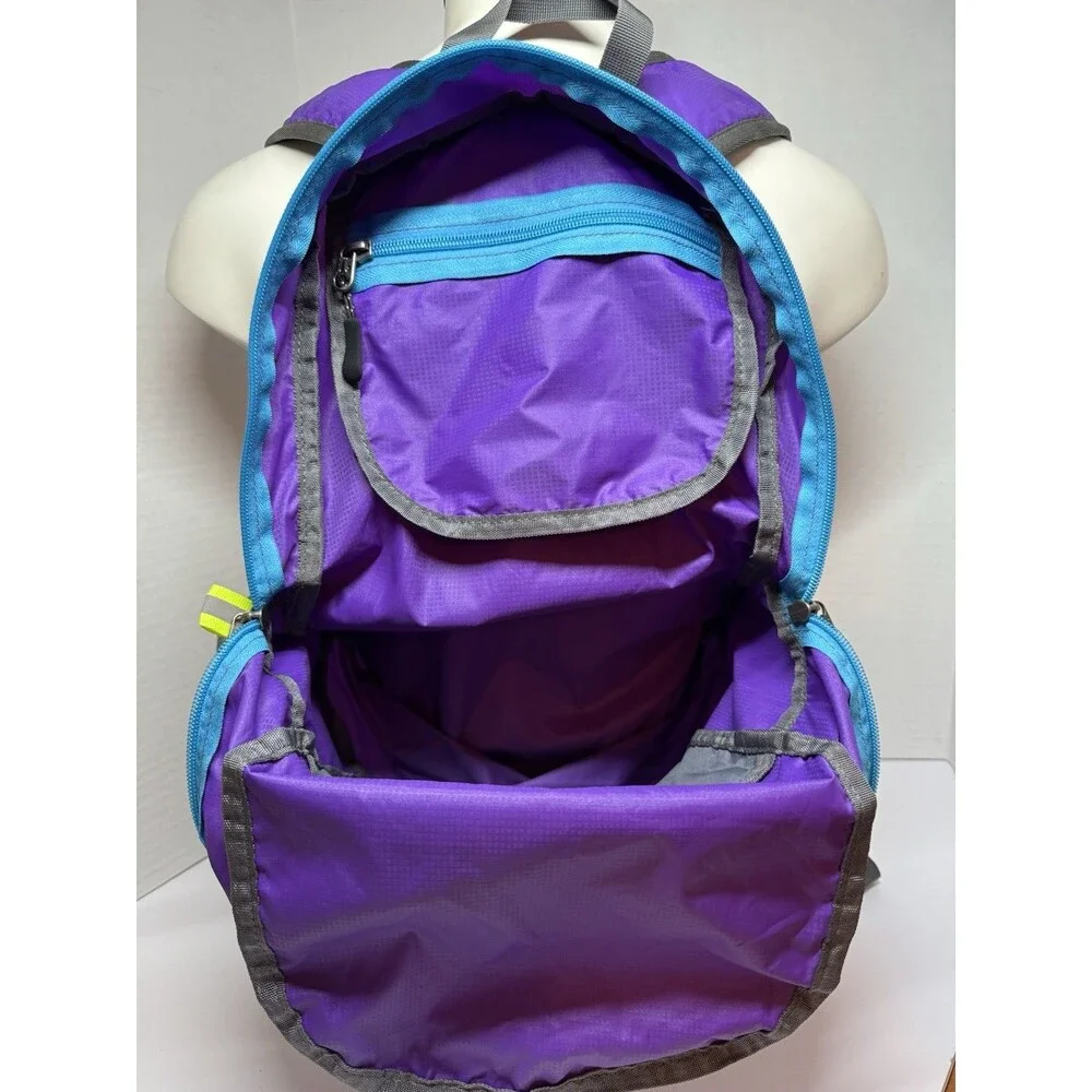 GONEX Ultra Lightweight Foldable 20L Purple Water Resistant Backpack (Bx 4)